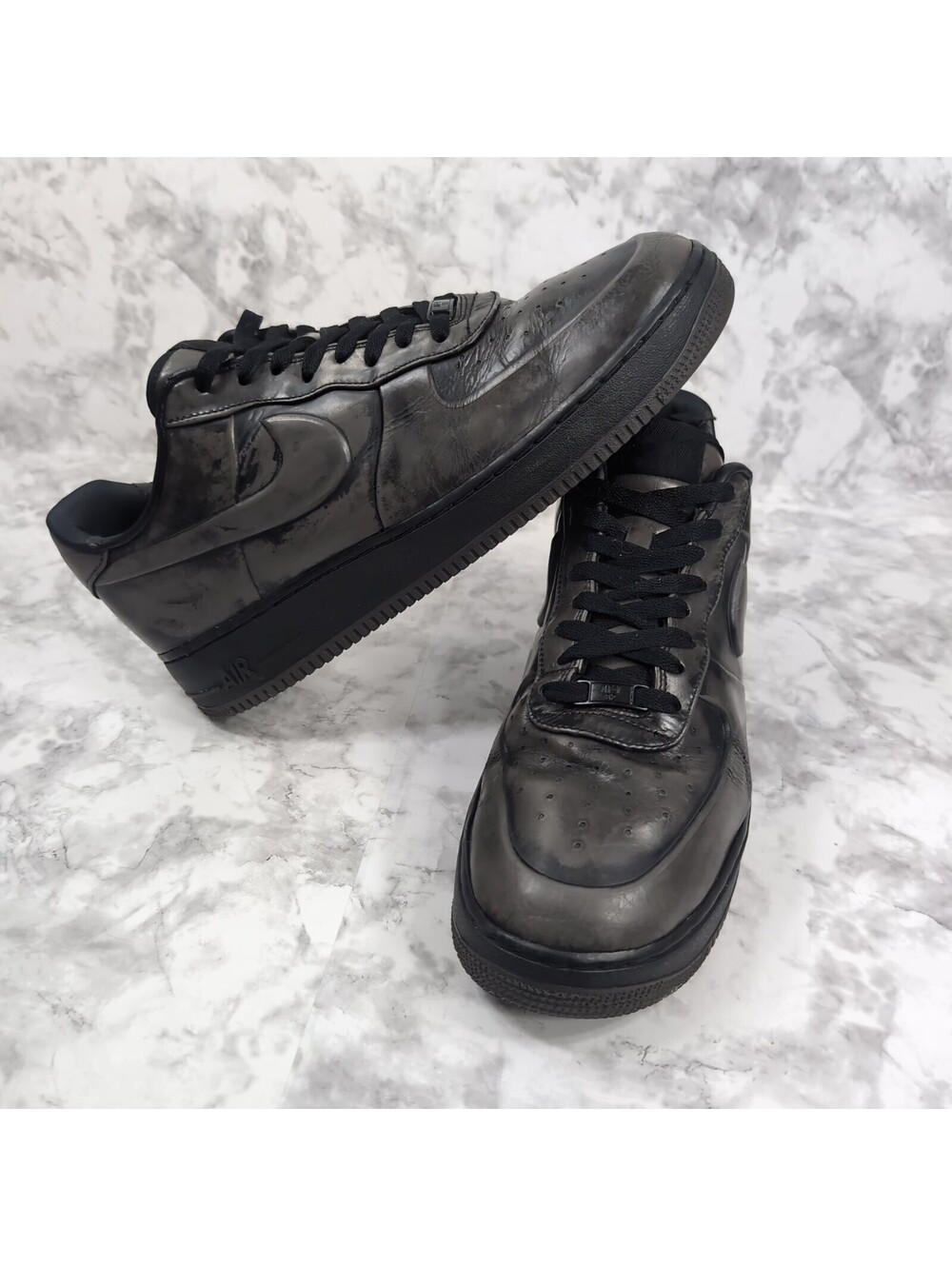 Nike Air Force 1 Low VT PRM Black Leather Size 12 Men’s 472514-001 Rare AF1
